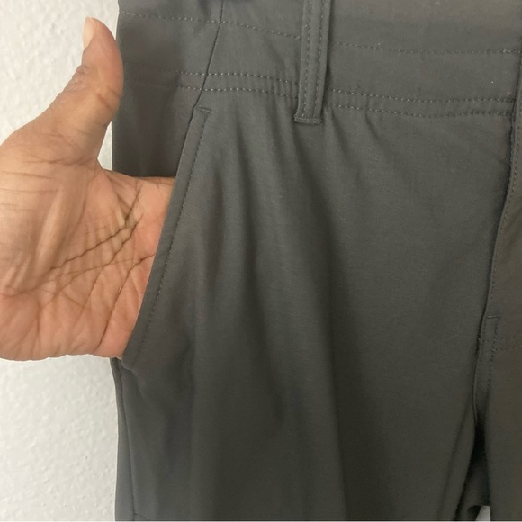 PrAna Alana Nylon Pants Charcoal Grey Sz 10 Outdoor Hiking Roll Up Leg Sporty - Picture 5 of 15